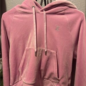 just couture pink crop hoodie
